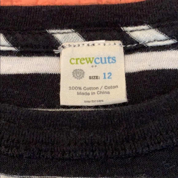 J crew crew cuts jolly Roger striped Tee size 12 - Picture 3 of 4